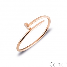 Cartier Rose Gold Plain Juste Un Clou Bracelet Size 17 B6048117 Cartier Rose Gold Plain Juste Un Clou Bracelet Size 17 B6048117
